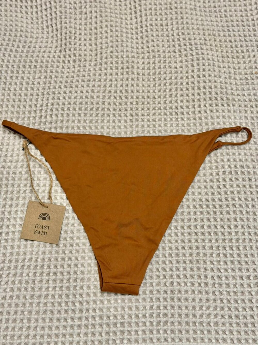 Free People x Toast Swim Signature Stitch Bikini Bottoms Large Copper NWT